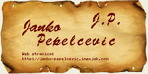 Janko Pepelčević vizit kartica